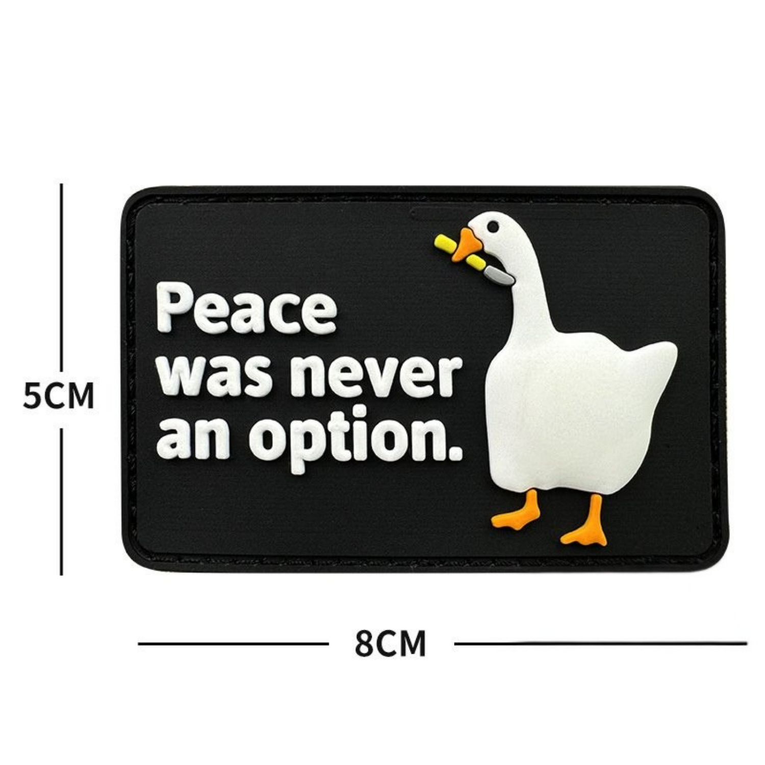 DA 3D PVC Patch Peace Was Never An Option Düşman Ördek DA-NAS-282