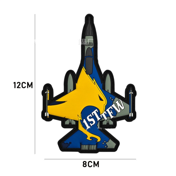 DA 3D PVC Patch F15 & F22 Sarı-Lacivert DA-NAS-317