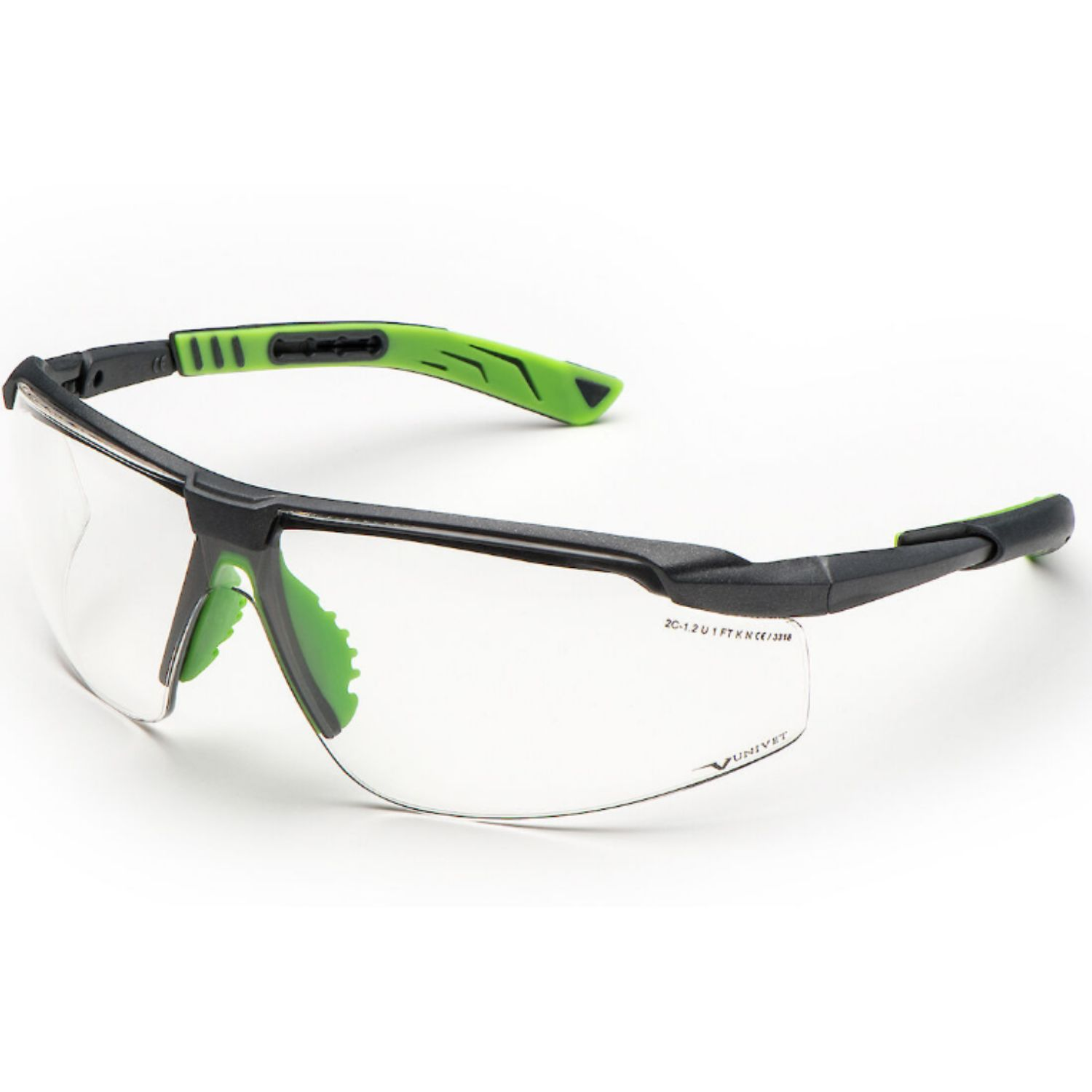UNİVET 5*8 GUNMETAL/GREEN FRAME PC CLEAR GÖZLÜK
