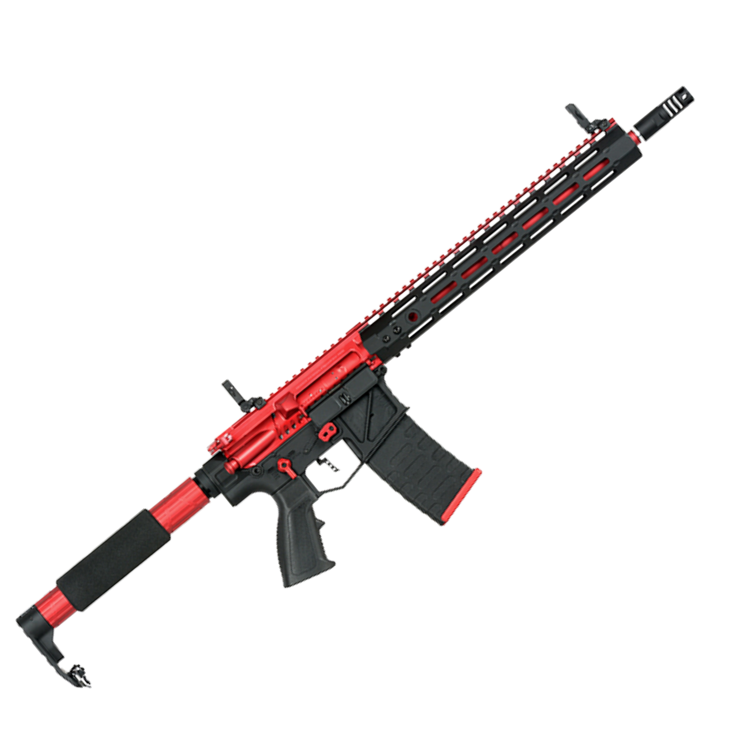 Aps  ASR123 Ghost Patrol Phantom Rifle Red with e-Silver Edge 2.0 Aeg Airsoft Tüfek
