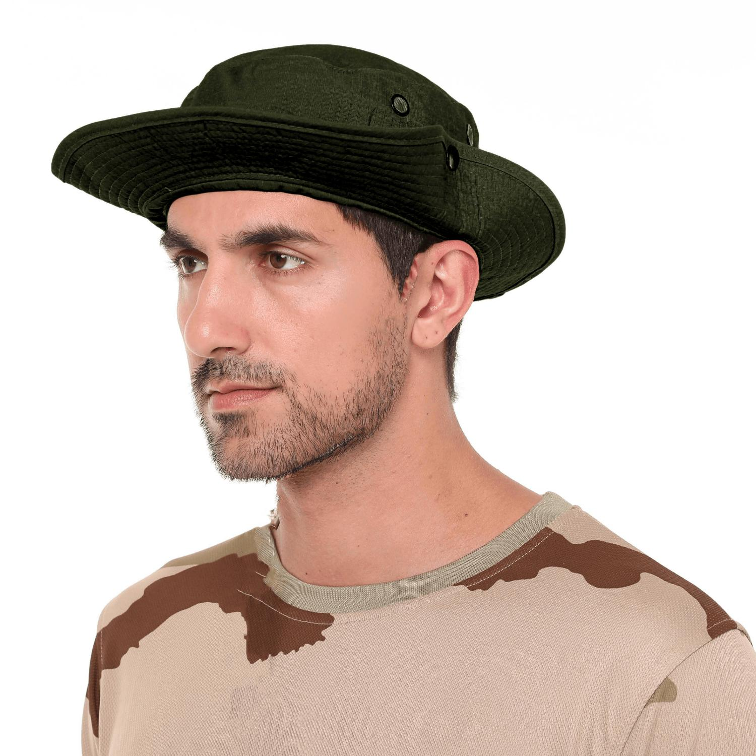 Single Sword Jungle Kep - Şapka - Katlanabilir Safari Fötr Şapkası HAK