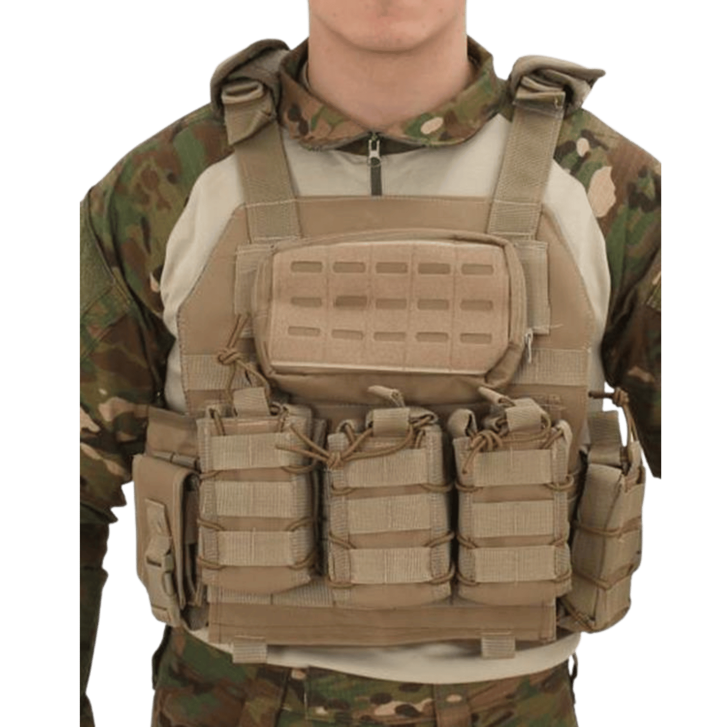 Single Sword Kasırga Tactical Balistik Plaka Takılabilen Açık Cepli Hücum Yeleği Kod-1 BEJ
