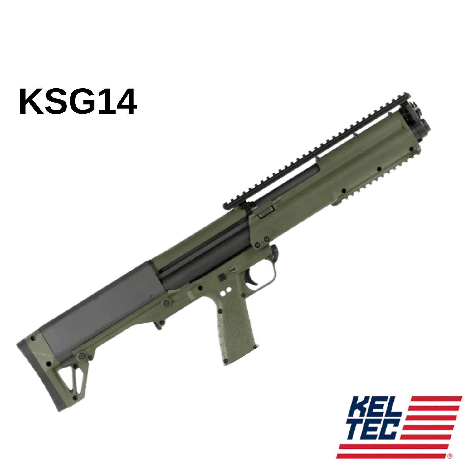 Keltec KSG14 Yeşil  12 Cal. 47 Cm. Pompalı Av Tüfeği
