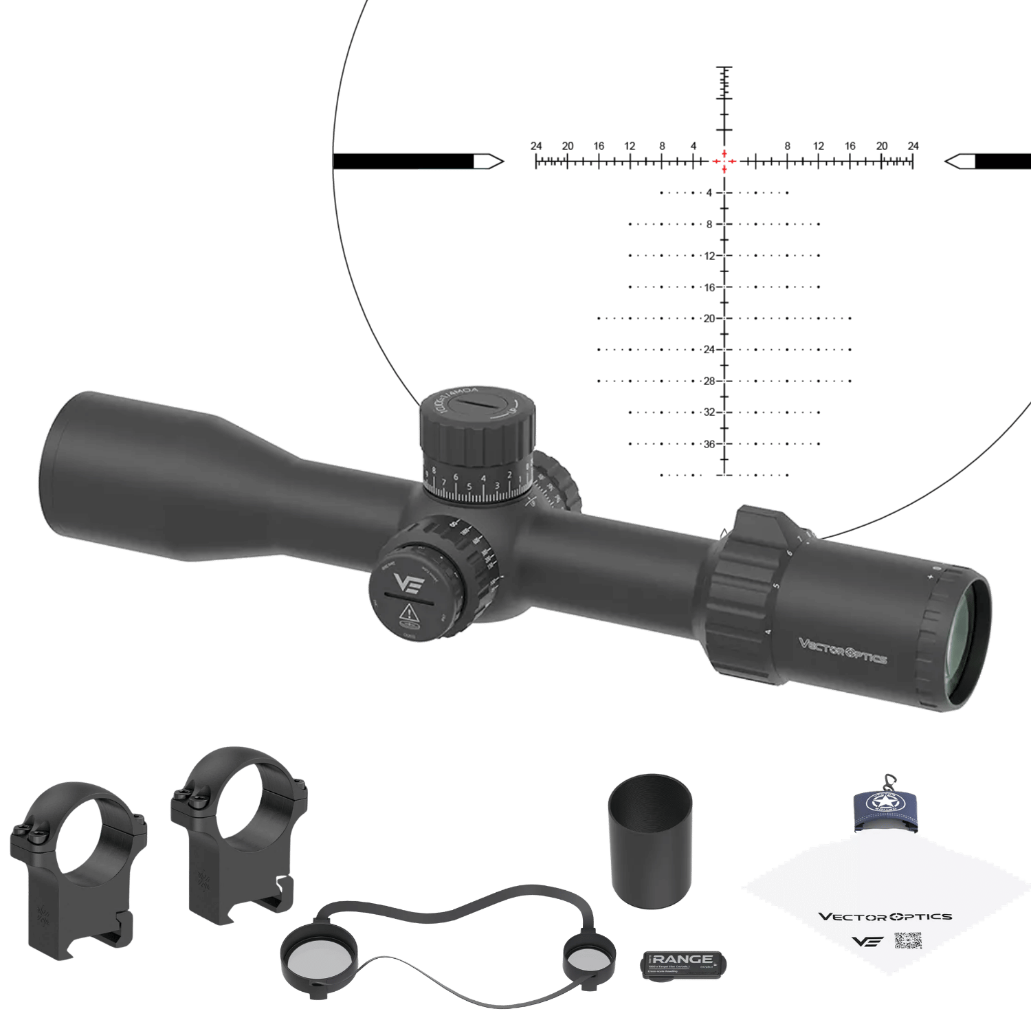 Vector Optics Tauron 4-16x44 HD MOA FFP Tüfek Dürbünü - SCFF-80