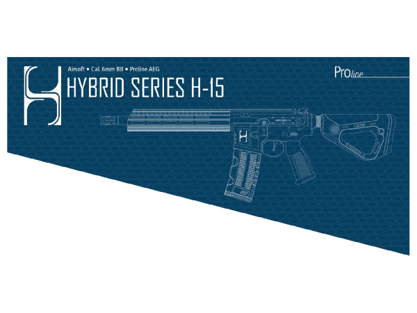 ASG Hybrid Series Full Metal H-15 CQB Siyah AEG Airsoft Tüfek