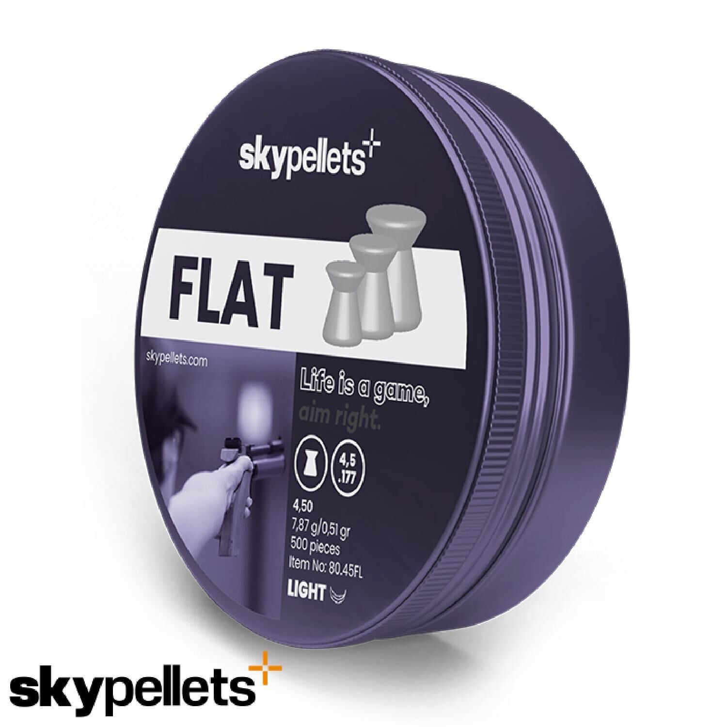 SKYPELLETS Flat (Match) Light 4,5mm 7,87 Gr H.  Saçma 500