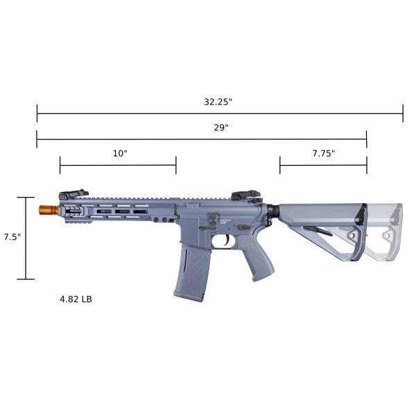 ARCTURUS LWT MK-I CQB 10 AEG SPORT Airsoft TUFEK Gri (Set değildir) AT-ST01-CQ-GY
