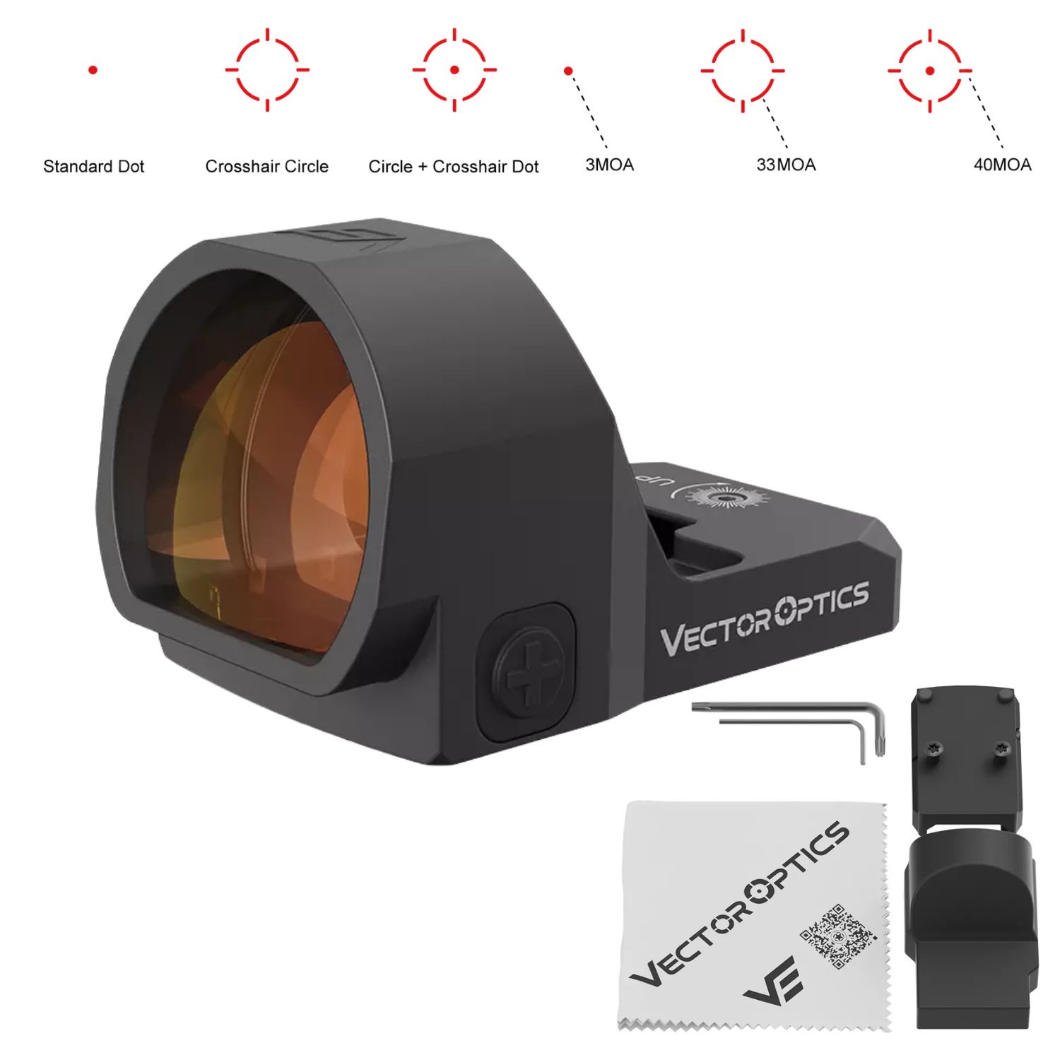 Vector Optics Frenzy-X FLEX 1x22x26 MOS Multi Reticle Tabanca Kırmızı Nokta Nişangahı - SCRD-M36