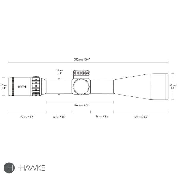 HAWKE Frontier 34mm FFP 5-30x56 SF IR (Mil Pro Ext.) Yivli Tüfek Dürbünü 18640