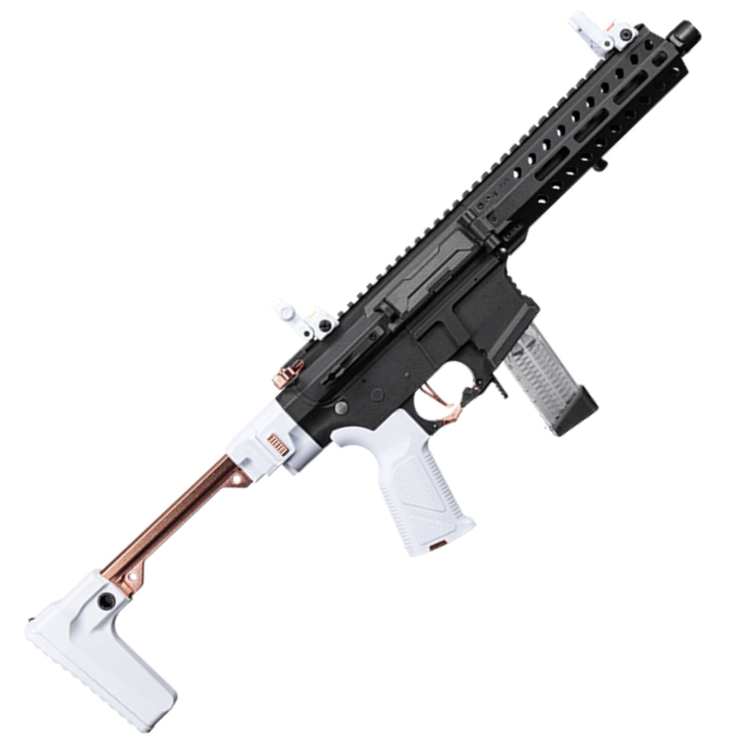GuayGuay FAR9 MACARON ASDF WHITE Rapid Folding PCC AEG Airsoft Tüfek G&G (FAR-9MM-PIK-PBB-NCM)