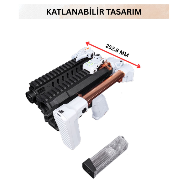 GuayGuay FAR9 MACARON ASDF WHITE Rapid Folding PCC AEG Airsoft Tüfek G&G (FAR-9MM-PIK-PBB-NCM)