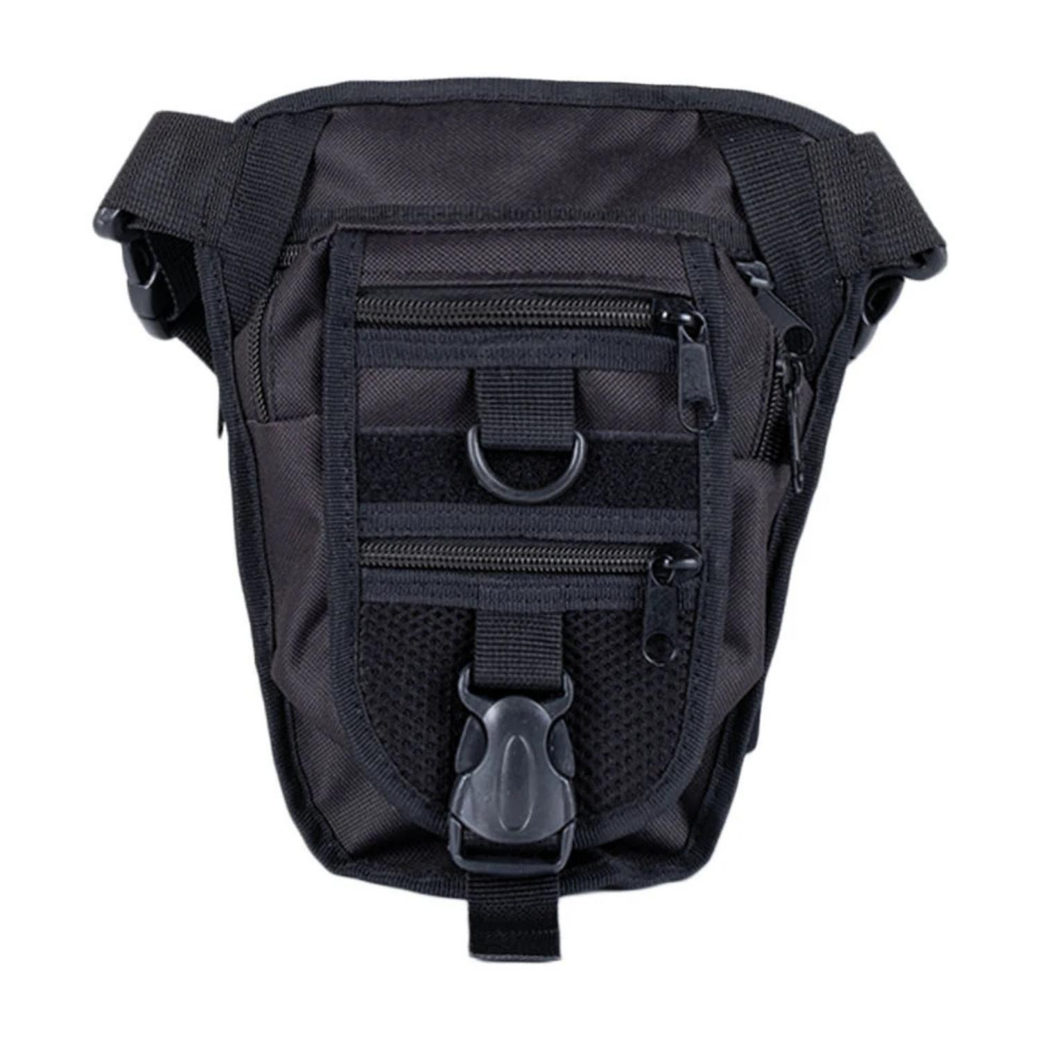 ISG Tactical Bacak Çantası - Siyah, 4 Cepli Ayarlanabilir Model