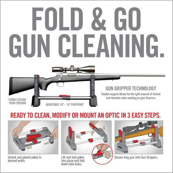 REAL AVID Speed Stand™ Fold&Go Gun Cleaning Pratik Tüfek Bakım Standı