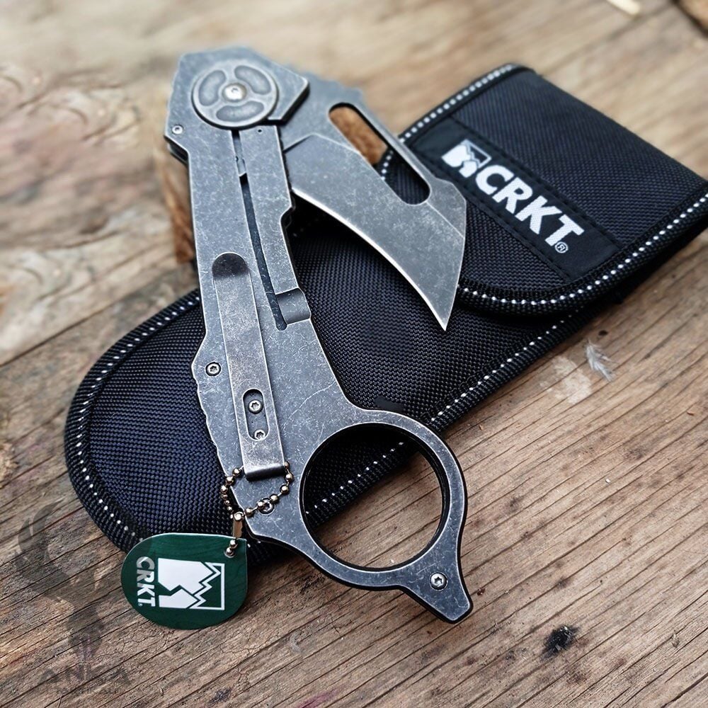 CRKT Calvin Stonewash Karambit Çok Amaçlı Dayanıklı Çakı