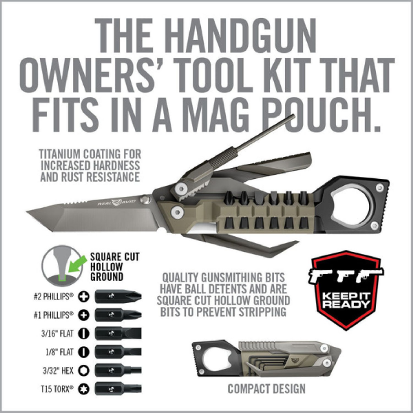 REAL AVID The Pistol Tool™ Tactical Handgun Tabanca Multi-Tool