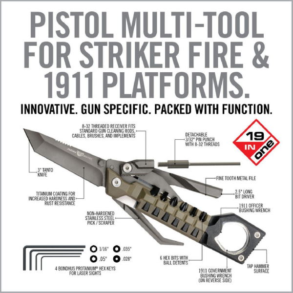 REAL AVID The Pistol Tool™ Tactical Handgun Tabanca Multi-Tool