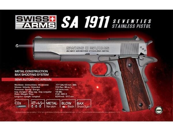 CYBERGUN Swiss Arms COLT1911 4.5MM Havalı Tabanca 288509