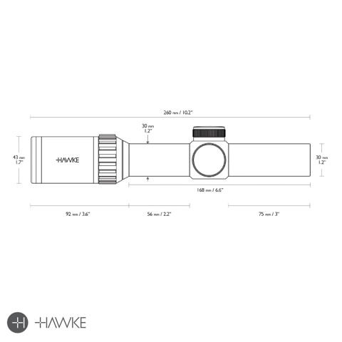HAWKE 14273 VANTAGE 30 WA 1-4x24 L4A Dot IR Tüfek Dürbünü