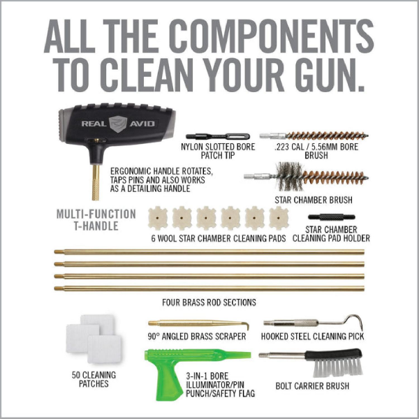 REAL AVID Gun Boss® Pro - AR15 Cleaning Kit Profesyoneller için temizlik seti