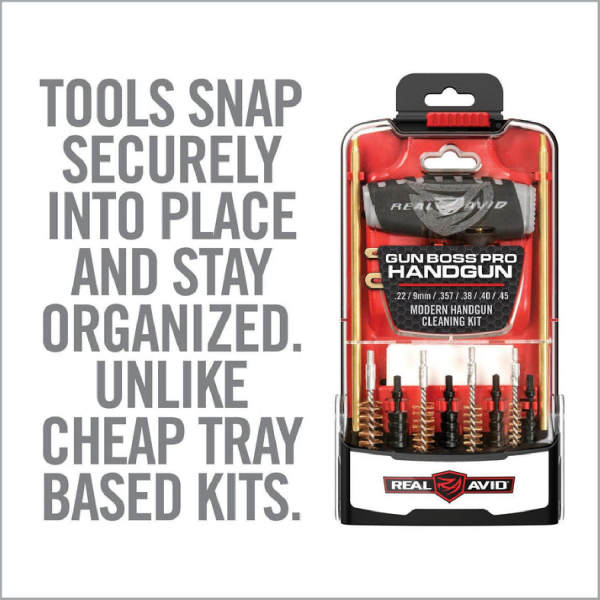 REAL AVID Gun Boss® Pro - Modern Handgun Cleaning Kit Tabanca Harbi Seti