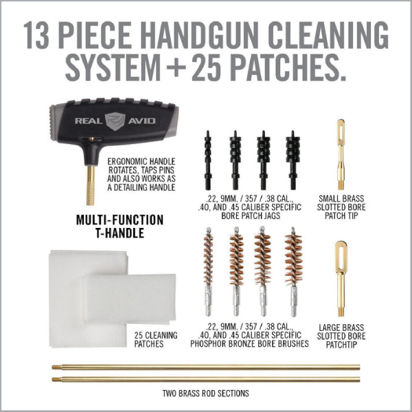 REAL AVID Gun Boss® Pro - Modern Handgun Cleaning Kit Tabanca Harbi Seti