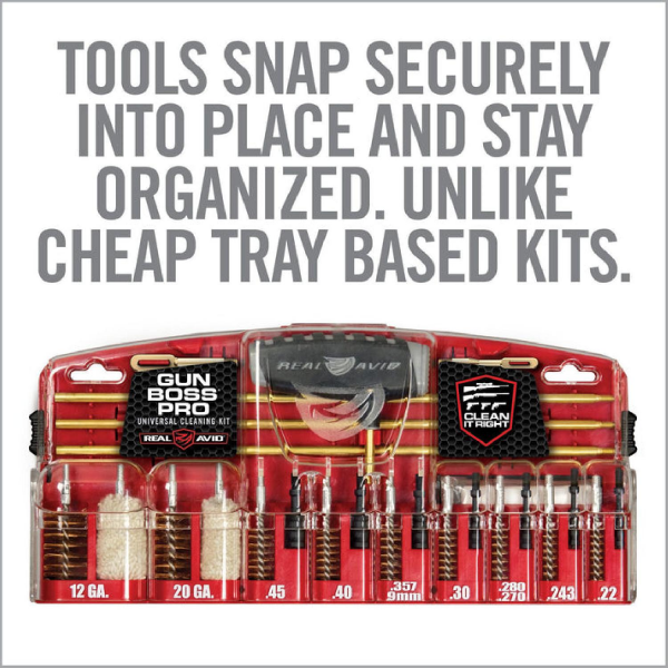 REAL AVID Gun Boss® Pro - Universal Cleaning Kit Profesyonel için Harbi Seti