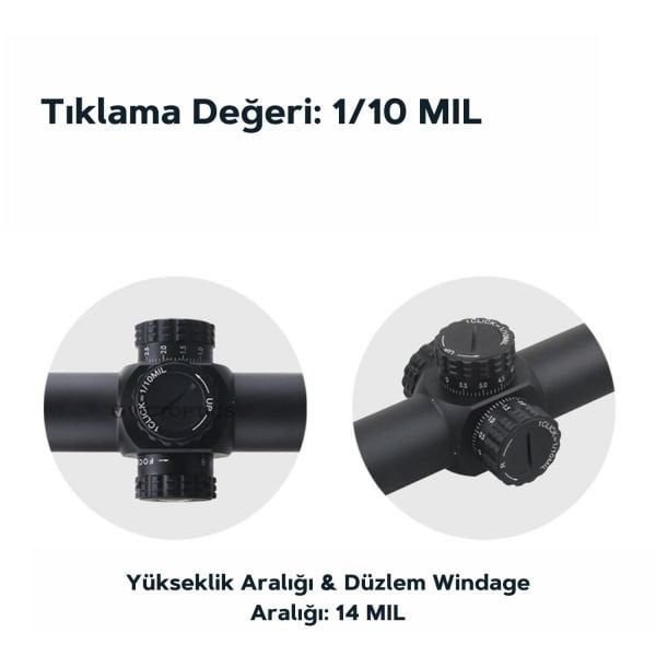 Victoptics S4 4-16X44 FFP Tüfek Dürbünü OPFF-01