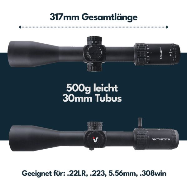Victoptics S4 4-16X44 FFP Tüfek Dürbünü OPFF-01