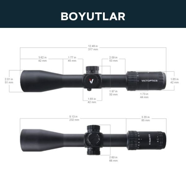 Victoptics S4 4-16X44 FFP Tüfek Dürbünü OPFF-01