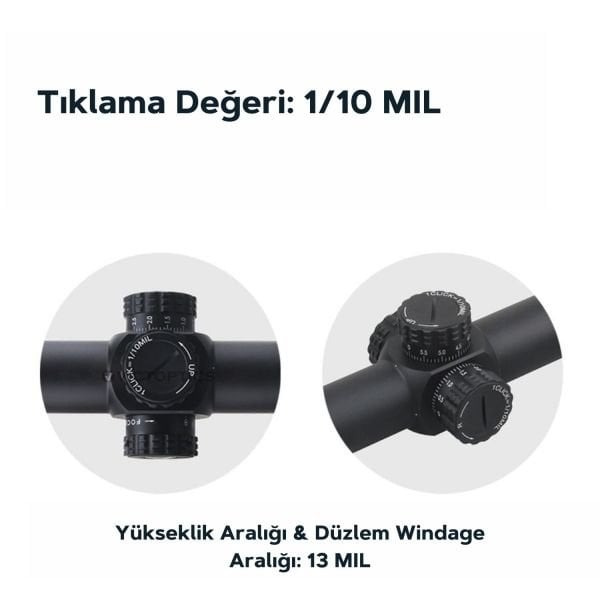 Victoptics S4 6-24X50 FFP Tüfek Dürbünü OPFF-02