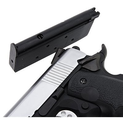 AW COLT 1911 COMPACT Silver Slide Full Metal Airsoft GBB Tabanca NE1003