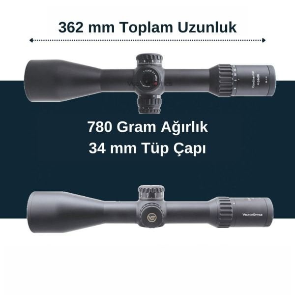 Continental x6 4-24x56 MBR FFP 34mm Uzun mesafe yivli tüfek dürbünü