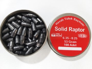 Solid Raptor 6.35mm 53Grain (100 Adet) SOLID ÇEKIRDEK
