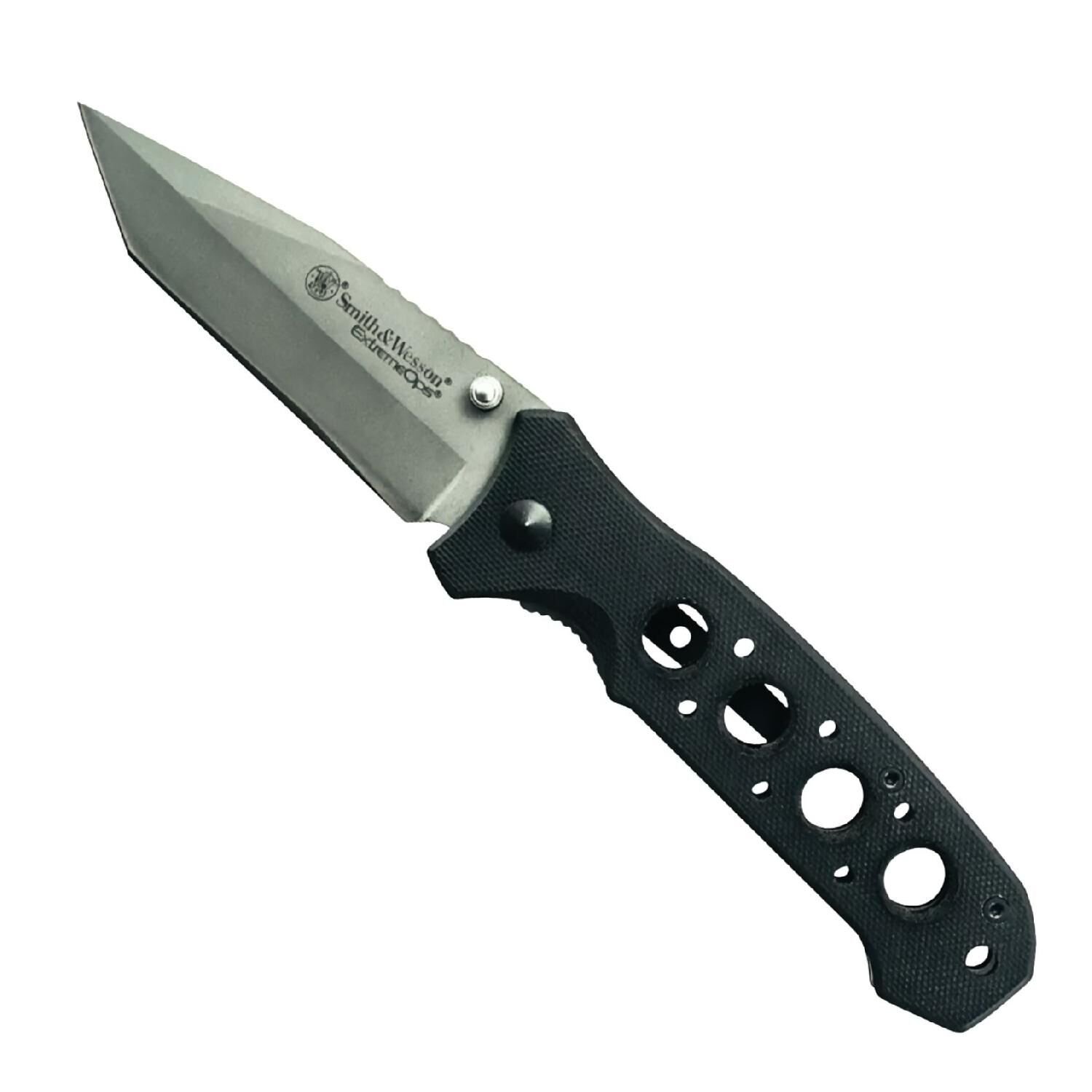 Smith & Wesson® Tanto Point Handle Clam Folding Knife - CK13TCP