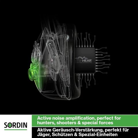 Sordin Supreme Pro-X LED CAMO JEL Bantlı Profesyonel Atış Kulaklığı