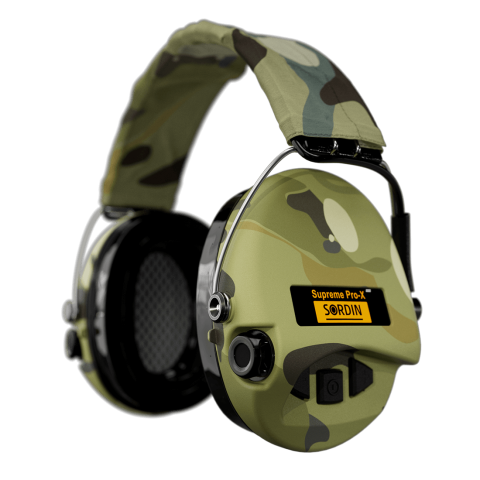 Sordin Supreme Pro-X LED CAMO JEL Bantlı Profesyonel Atış Kulaklığı