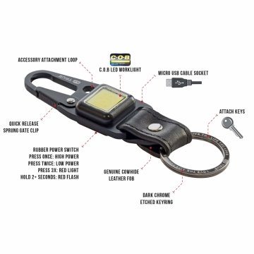 True Utility TU 918 Cliplite Şarjlı Anahtarlık