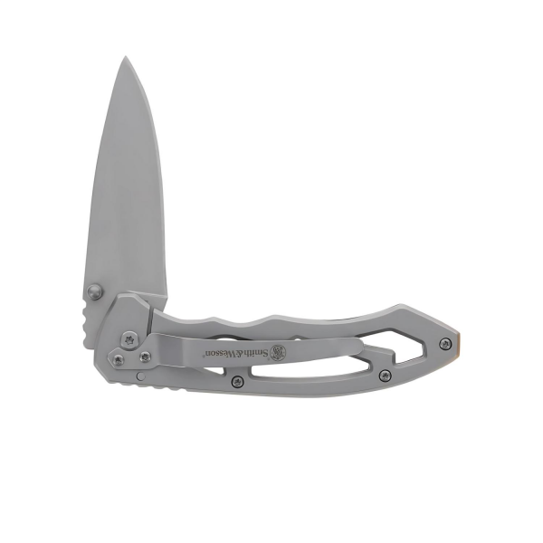 Smith Wesson® Drop Point Silver Skeletonized Çakı CK400CP