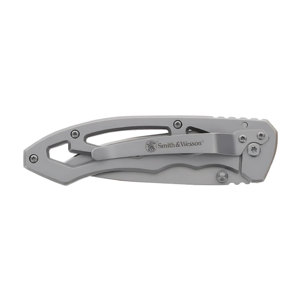 Smith Wesson® Drop Point Silver Skeletonized Çakı CK400CP