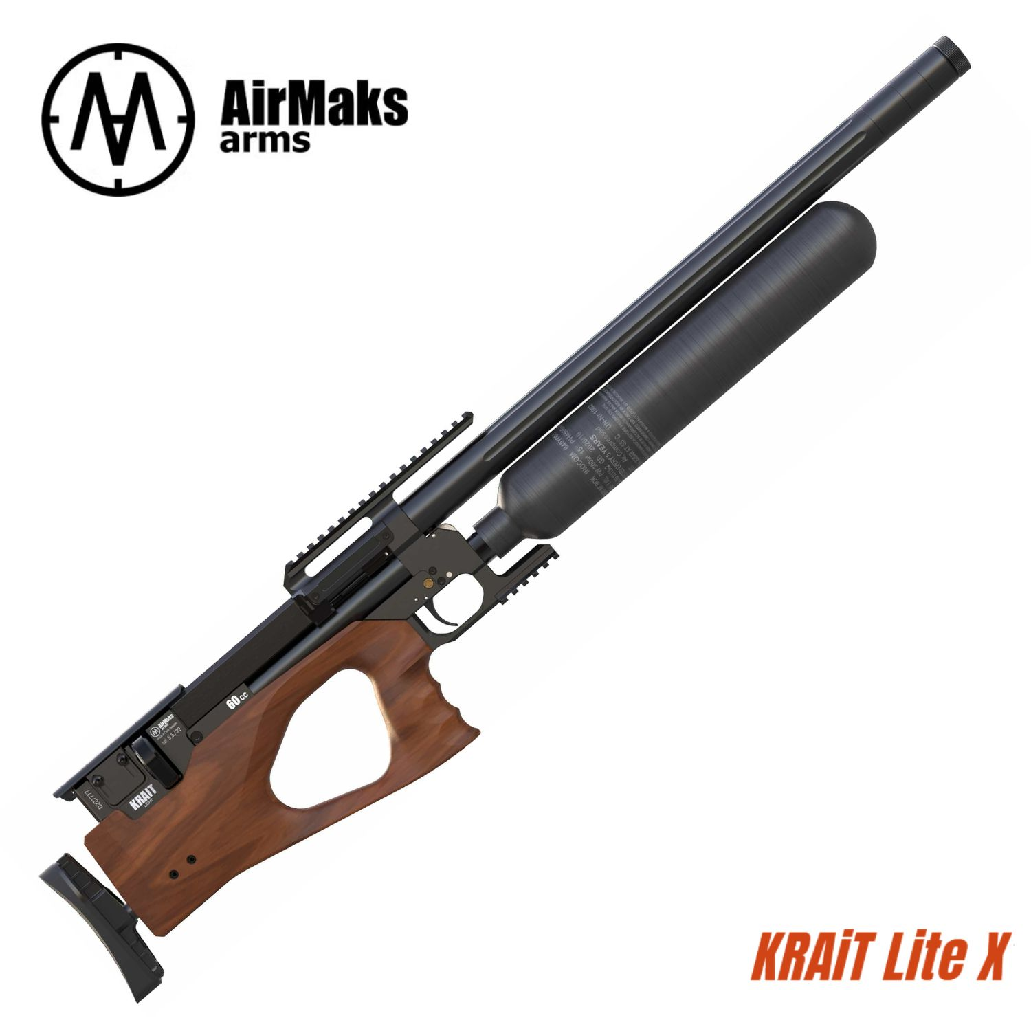 Airmaks  KRAIT Lite X 5.5mm/.22cal SİYAH PCP HAVALI TÜFEK