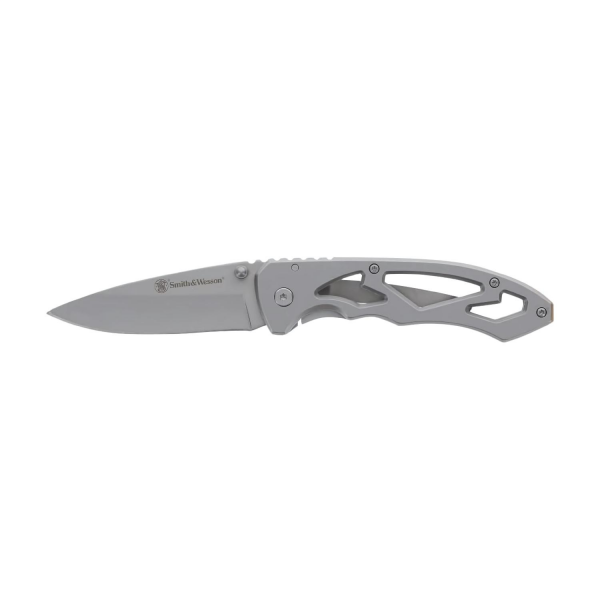 Smith Wesson® Drop Point Silver Skeletonized Çakı CK400CP