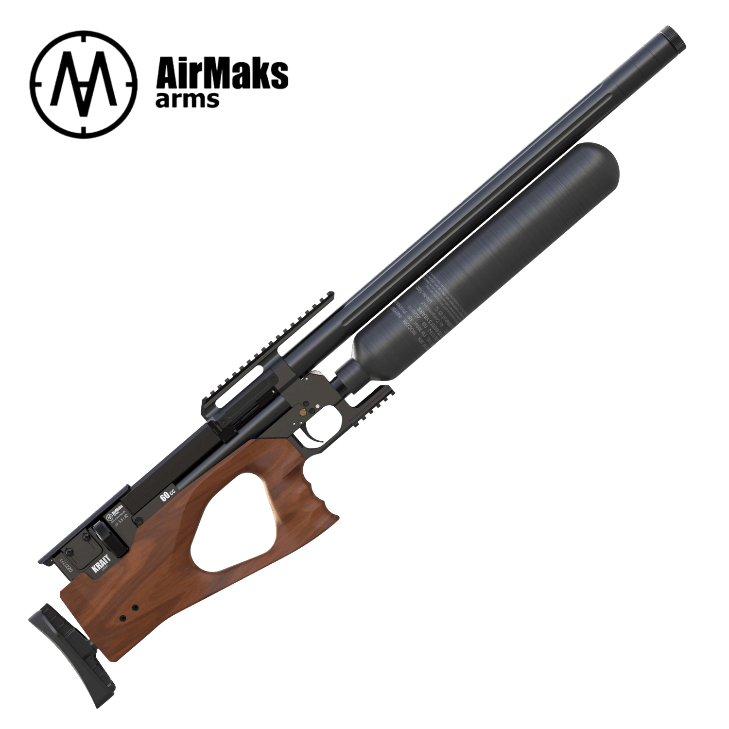 Airmaks  KRAIT Lite X HP  5.5mm/.22cal SİYAH PCP HAVALI TÜFEK