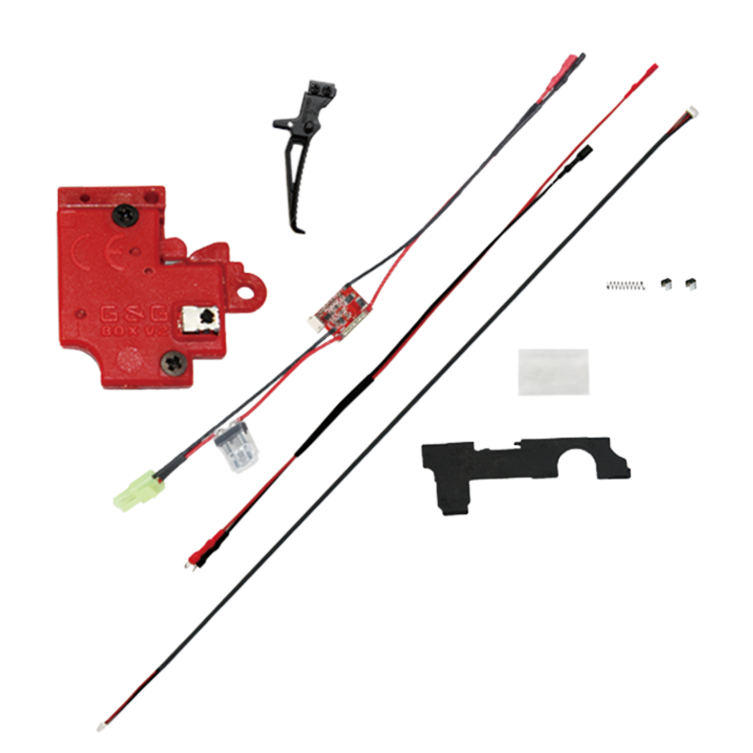 G&G Guay Guay ETU 2.0 ve MOSFET 4.0 Dikey Tetik Seti – V2 Gearbox Arka Kablolu