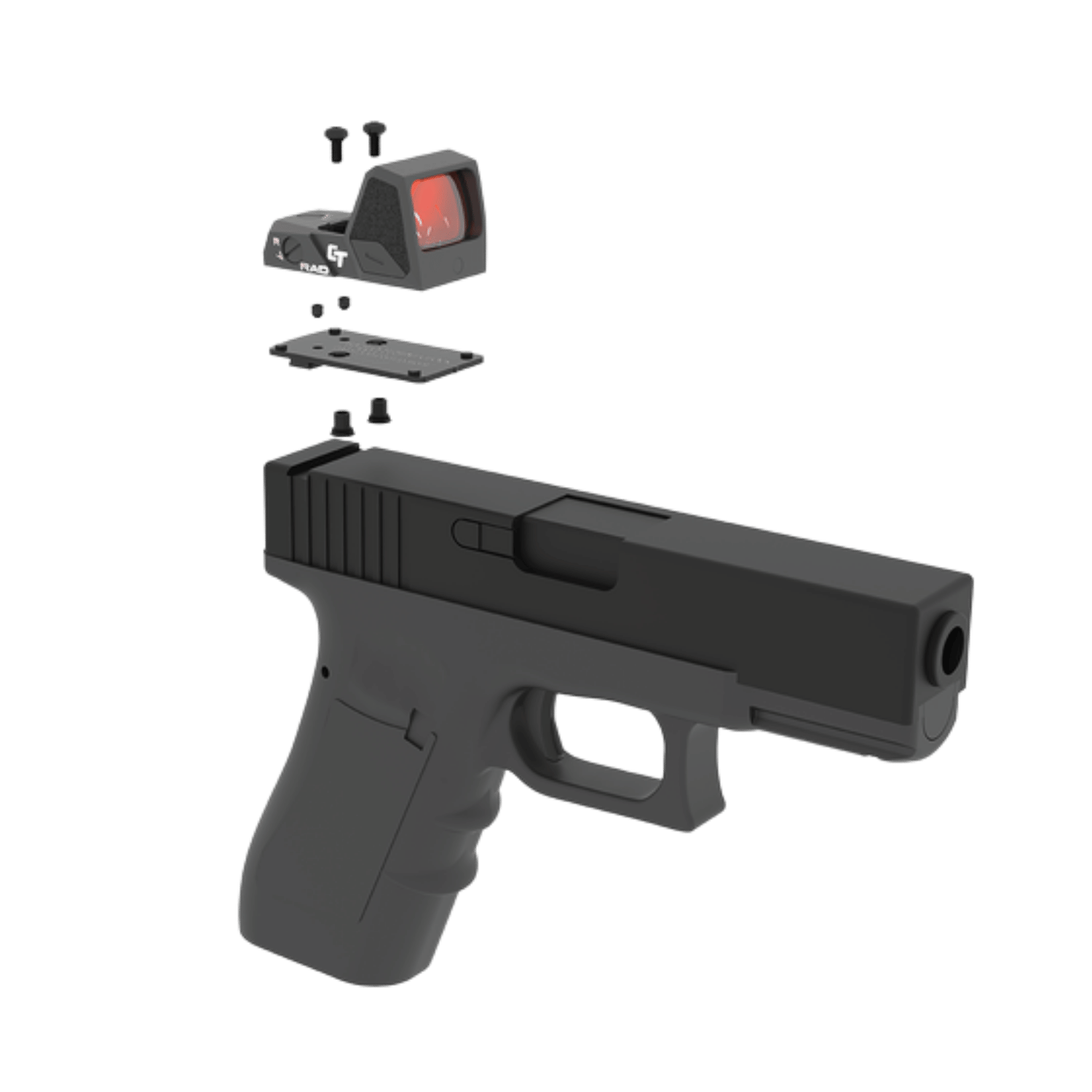 CRIMSON TRACE CT RAD™ DOVETAIL MOUNTING KIT - GLOCK® Tüm G19 G17 G45 G47, 42, 43, 48 Montaj Plakası