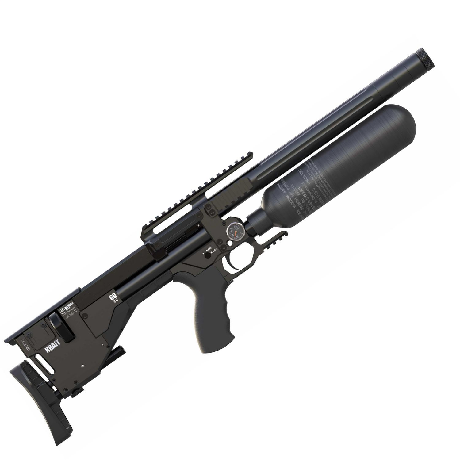 Airmaks KRAIT L 5.5mm/.22cal SİYAH PCP HAVALI TÜFEK