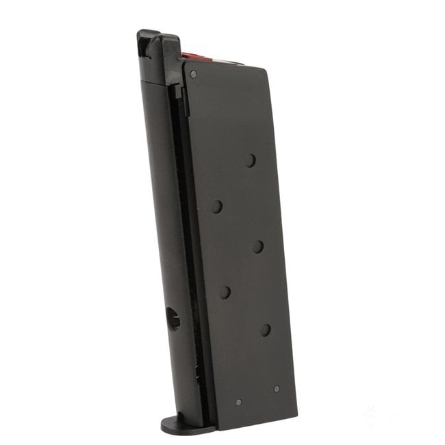 AW COLT 1911 Compact Tek Sıra Kısa Tip 13BB KAPASITE Airsoft GBB Şarjör - Siyah