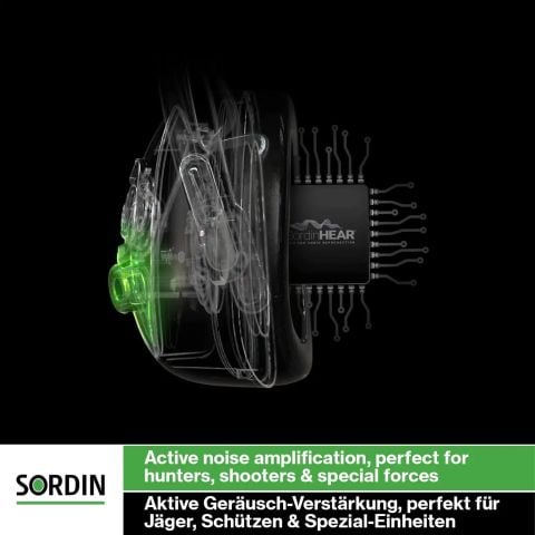 Sordin Supreme Pro-X CAMO PVC Bantlı Profesyonel Atış Kulaklığı