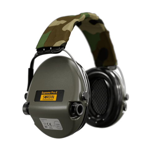 Sordin Supreme Pro-X CAMO PVC Bantlı Profesyonel Atış Kulaklığı