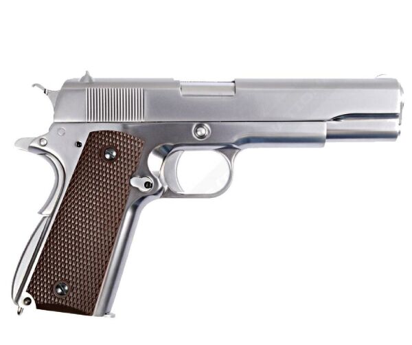 WE COLT 1911 SILVER Kahve Kabza Airsoft Tabanca