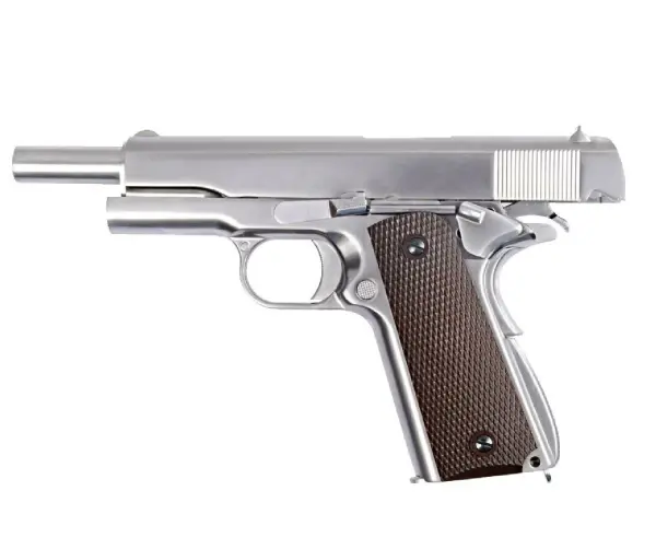 WE COLT 1911 Silver Kahve Kabza GBB Airsoft Tabanca